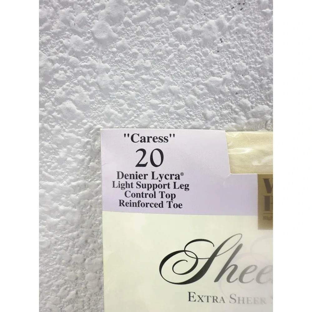 Sheer Caress JC Penney Sheer Support Pantyhose Bone QUEEN TALL Worthington